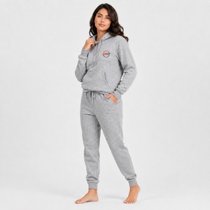 Ensemble de survêtement en polaire pour femme de qualité supérieure, tissu doux et chaud, sweat à capuche et pantalon, coupe confortable pour la mode décontractée d'hiver - Product Image 4