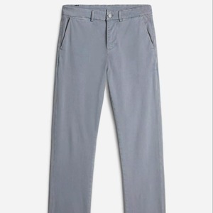 Pantalones Oxford Gris Claro para Hombre, Corte Recto, Estilo Casual, Cierre de Botones, Cintura Media, Bolsillos Laterales, Tejido de Tela, para Primavera - Product Image 1