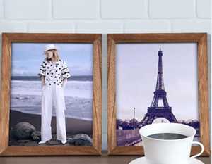 Modern <b>Black</b> Wooden Photo <b>Frames</b> Set Bulk Wall Mount Tabletop Picture <b>Frame</b> Mat Board Photo Holder Wholesale - Product Image 3