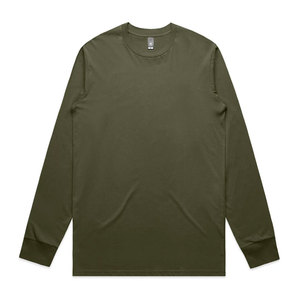 เสื้อยืดแขนยาวผู้ชายสีแดงล้วน คอวี ผ้าฝ้าย พรีเมียม เนื้อผ้าหนา - Product Image 5