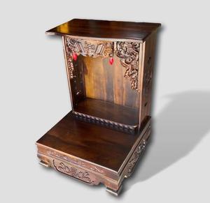 Armoire d'autel en bois traditionnelle vietnamienne du Dieu de la Richesse, sculptée à la main, pour le Feng Shui - Product Image 6