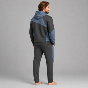 Survêtement Homme en Coton Coupe Droite Personnalisable avec Logo, Ensemble de Jogging Polaire 2-en-1 à Capuche, Motif Uni, Vente en Gros - Product Image 5