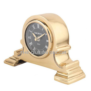 Elegant Antique Brass Table Clock with Roman Numerals Vintage Home Decor Timepiece for Home Bed Rooms and Hotels - Product Image 2