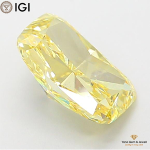 Diamant de laboratoire CVD, clarté VS1, couleur jaune vif fantaisie, certifié IGI, 1,50 carat, taille coussin, pour pendentif de beauté classique - Product Image 6