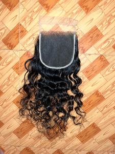 Raw Indian Hair Closure HD Lace 4x4 5x5 Virgin Human Hair Natural Hairline <b>Bleached</b> Knots Temple Hair - Product Image 4