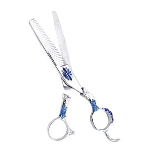 Ciseaux de coiffure à effiler en acier inoxydable pour barbier, double usage, 6 pouces - Product Image 1