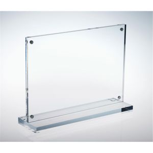 Clear Acrylic Photo Frame Magnetic Picture Frame Double Sided Frameless <b>Desktop</b> Display <b>Stand</b> for Home Office Decor Wholesale - Product Image 6