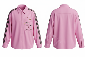 Camisas de Vestir para Hombre, a la Moda, Elegantes, de Manga Larga, con Rayas y Botones Decorativos en la Parte Delantera, Se Aceptan Etiquetas Privadas, Camisas de Vestir Personalizadas - Product Image 6