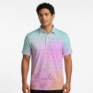 Polo pour homme à imprimé dessin animé, manches courtes, décontracté, respirant, en polyester tricoté, coupe classique - Product Image 5