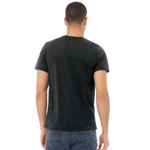T-shirt unisexe à manches courtes et col rond pour homme, logo sur le devant, 100% coton, séchage rapide, respirant, coupe classique, noir uni, 2XL - Product Image 1