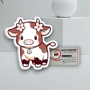 Versatile International - Paleta de Maquillaje Cuadrada Magnética de Acrílico con Diseño de Vaca Fresa, Mariposa y Flor de Diamante, Ecológica - Product Image 4