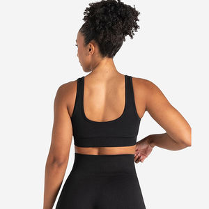 Vêtements d'été pour femmes, soutien-gorge de sport respirant en dentelle sans armatures, en Spandex/Nylon, taille haute, avec coussinets amovibles - Product Image 3