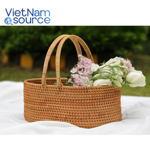 ตะกร้าหวายสานใส่ผลไม้ที่ทำด้วยมือสำหรับตกแต่งตะกร้าปิกนิกทำจากเวียดนาม-เวียดนามเป็นมิตรต่อสิ่งแวดล้อม - Product Image 3
