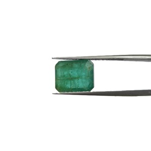 Émeraude octogonale verte de 5,60 carats provenant de Zambie, pierre précieuse brute, rapport Ratti 6,25 - Product Image 2