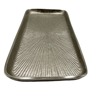 Vajilla para restaurantes de gran calidad, bandeja grande para servir, bandeja de aluminio acabada de alta elegancia en forma rectangular - Product Image 5