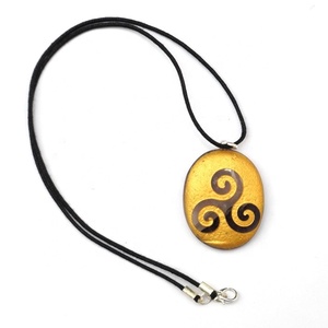 Ojo de tigre grabado a mano Reiki colgante piedra semipreciosa hecha a mano Reiki joyería - Product Image 4