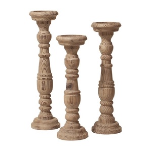 Porte-bougie en bois fait main, décoration naturelle pour la maison, centre de table pour salle à manger, salon, chambre et événements - Product Image 4