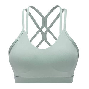 Women's Light <b>Blue</b> Scoop Neck Sports <b>Bra</b> Elastic Waist Moisture Wicking Breathable Regular Custom Team Logo All Seasons Solid - Product Image 2