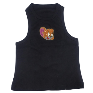 Oferta de Verano: Top sin Mangas para Mujer, Elegante, con Logotipo Frontal, Bordado de Lentejuelas, Patchwork, Casual, Transpirable, 100% Algodón - Product Image 4