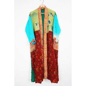 Nighty Ladies Sleep Silk Long Kimono Bohemian Summer Kimono Long Sleeve Silk <b>Robes</b> <b>Women</b> Silk Long Kimono <b>Women's</b> Party Dress - Product Image 1