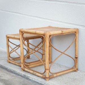 Juego de mesas de ratán con diseño nido, mesas auxiliares de café de ratán estilo bohemio, calidad superior, venta al por mayor - Product Image 4