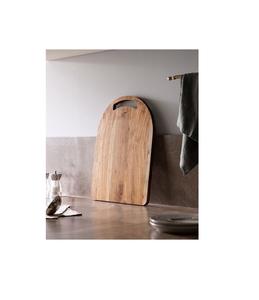 Tabla de cortar reversible de madera dura para cocina con una superficie resistente para picar, rebanar y cortar en cubos - Product Image 1
