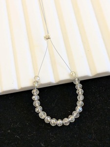 Cuentas Redondas de Diamante Blanco Natural de 3 mm, Calidad AAA+, Facetadas, para Joyería - Product Image 4