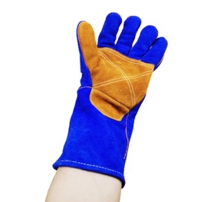 Wholesale <b>Cow</b> Split Leather Welding Gloves Fire Place Safety Industrial Construction Men Leather Work Gloves - Product Image 4