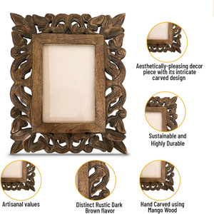 Cadre photo en bois naturel de qualité supérieure, écologique, cadre photo en bois massif de luxe, fait à la main, élégant, minimaliste, décoration de table - Product Image 6