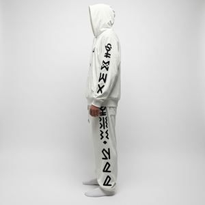 ชุดวอร์มผู้ชาย ผ้าคอตตอนหนานุ่ม ล้างสีแบบแอซิด 2 1 เสื้อฮู้ดลายกราฟิก กางเกงขายาวทรงหลวม สตรีทแวร์ ผลิตตามสั่ง ขายส่ง รับผลิตตามแบบ พิมพ์ลาย - Product Image 3