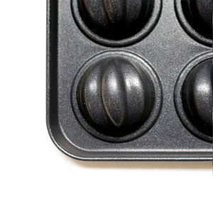 K-Food Style 12 Cup <b>Walnut</b> <b>Shell</b> Cake Pan 27x19cm Non-stick Baking Mold Gourmet Pastry Cake Pan Professional Baker's Tool - Product Image 2