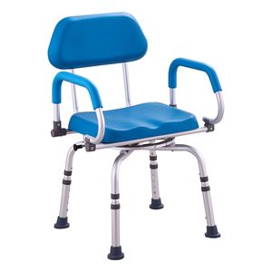 Sedia da Doccia Girevole Leggera con Braccioli Rotanti a 360 Gradi e Sedile Imbottito Antiscivolo per Vasca e Doccia - Product Image 5