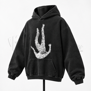 Custom <b>Men</b>’s Oversized Hoodie Sweatshirt Graphic Print Pullover Streetwear Hooded Sweatshirt OEM Manufacturer - Product Image 3