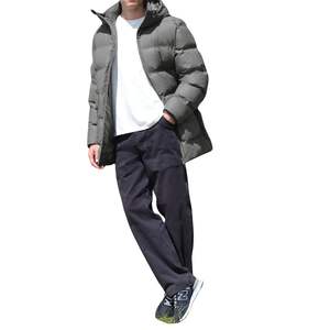Parka de Plumón Larga con Capucha para Hombre, Color Gris Ceniza, Estilo Moderno, Aislamiento Térmico, Chaqueta de Invierno Resistente al Viento, OEM, ODM, Venta al Por Mayor - Product Image 4