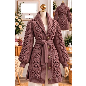 Pulls 100% acrylique ou coton, calibre 12, pour femmes, très tendance, style décontracté, pour la saison hivernale, fournisseur du Bangladesh. - Product Image 1