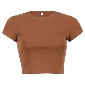 Camiseta Corta de Alta Calidad 100% Algodón con Logotipo Personalizado, Cuello Redondo, Manga Corta, Resistente al Viento, Transpirable y Ecológica para Mujer - Product Image 1