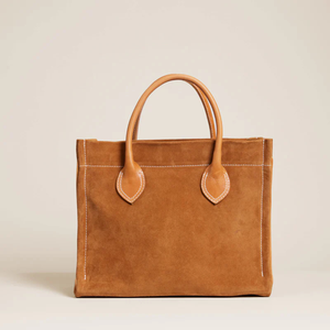 Sac fourre-tout et sac hobo pour femme en cuir suédé véritable de haute qualité, sac à main fait main avec fermeture à glissière - Product Image 5