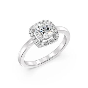 Anillo de compromiso solitario con corte cojín de 1 quilate - Product Image 4