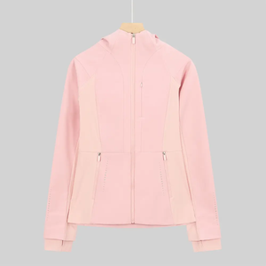 MOON WEARS Women's Hooded <b>Yoga</b> <b>Jacket</b>-Knitted Activewear Fitness <b>Jacket</b> Quick Dry Breathable Spandex/Polyester Material Cotton - Product Image 2