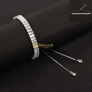14K Gold Plated Copper Alloy Sleek Hanging Charm Bracelet - Product Image 2