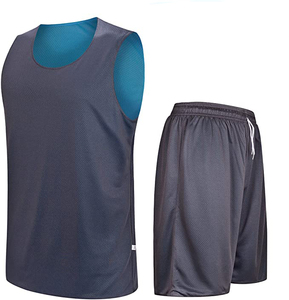 Ensemble de shorts et maillot de basket-ball réversibles, uniforme d'entraînement sans manches à séchage rapide, vêtements de sport d'équipe - Product Image 6