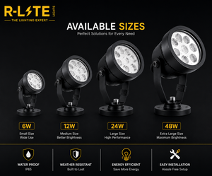 Projecteur LED extérieur en aluminium IP65 pour parc et jardin, 3W, 12W, 18W, 30W, éclairage de pelouse, projecteur LED - Product Image 4