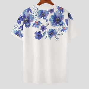 เสื้อยืดพิมพ์ลายคุณภาพสูง ผ้าคอตตอนผสมโพลีเอสเตอร์ สำหรับผู้ชาย สไตล์ลำลอง คอกลม แขนสั้น ขายส่ง - Product Image 2