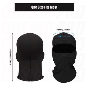 Unisex <b>Full</b> <b>Face</b> <b>Balaclava</b> Mask 100% Polyester Outdoor Protection for Adults in Black White Blue Gray Brown Red Colors - Product Image 2