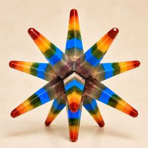 Estrella Merkaba de Cristal de Piedra Natural al por Mayor, Estrella Tallada de 12 Puntas con 7 Chakras, Gema Curativa de Cristal Unido - Product Image 4