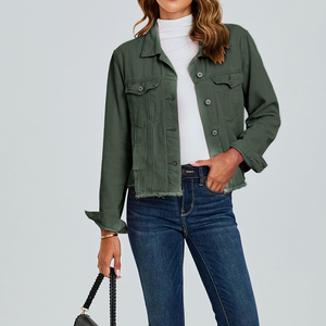 Vestes en jean pour femmes, légères, en coton tricoté, teintes unies, nouvelle arrivée, prix bas, meilleur design, vestes en jean pour femmes - Product Image 5