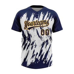 Custom Team Baseball Jersey 3D Embroidery 100% Polyester Quick Dry Heat-Transfer Printed Short Sports Uniform Wholesale Best - Product Image 1