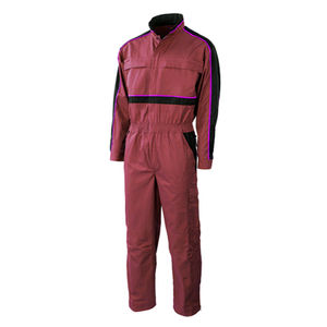 Men's Maroon Drysuit <b>Work</b> <b>Pants</b> <b>Black</b> Purple Trim Long Sleeve Full Zip Front Pocket Design Breathable Flame-Retardant Quick Dry - Product Image 1