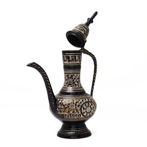 Handcrafted Engraved Brass <b>Arabic</b> Dallah Coffee Pot Decorative Vintage Metal <b>Tea</b> Pot for Home Decor Kitchen Display Gift - Product Image 5