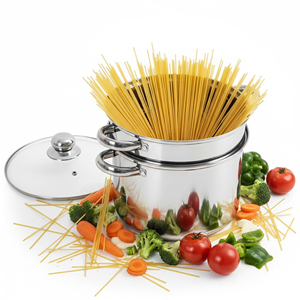 Casserole vapeur professionnelle avec une construction durable en acier inoxydable, couvercle en verre trempé, cuisson multi-usages - Product Image 3